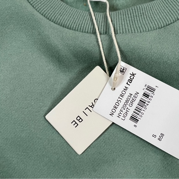 CALI BE NWT Women’s Small Green Crop Sweatshirt - Picture 7 of 7